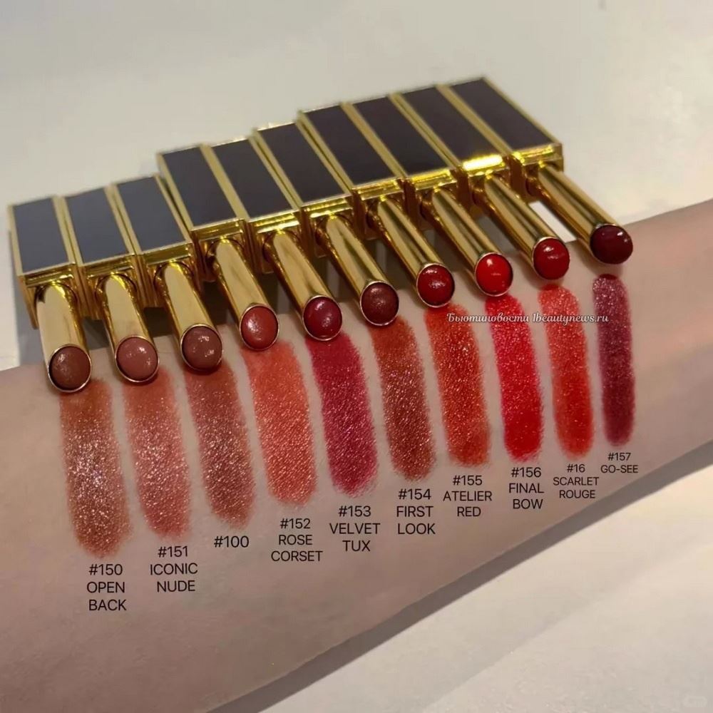 Tom Ford Slim Lip Color Shine 2024 - Swatches