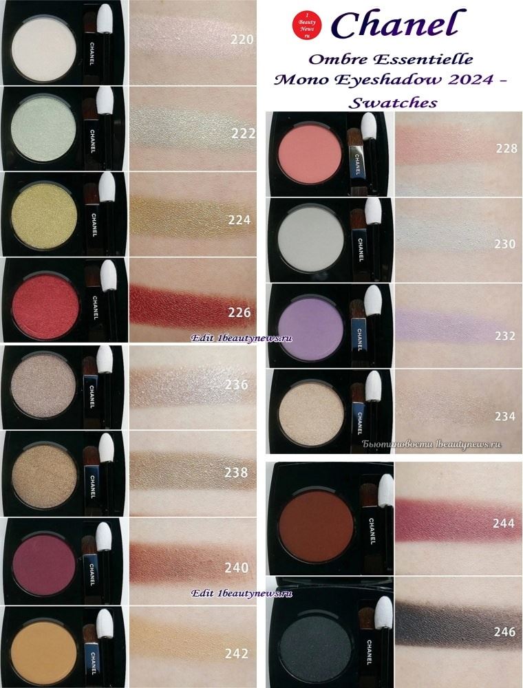 Chanel Ombre Essentielle Mono Eyeshadow 2024 - Swatches