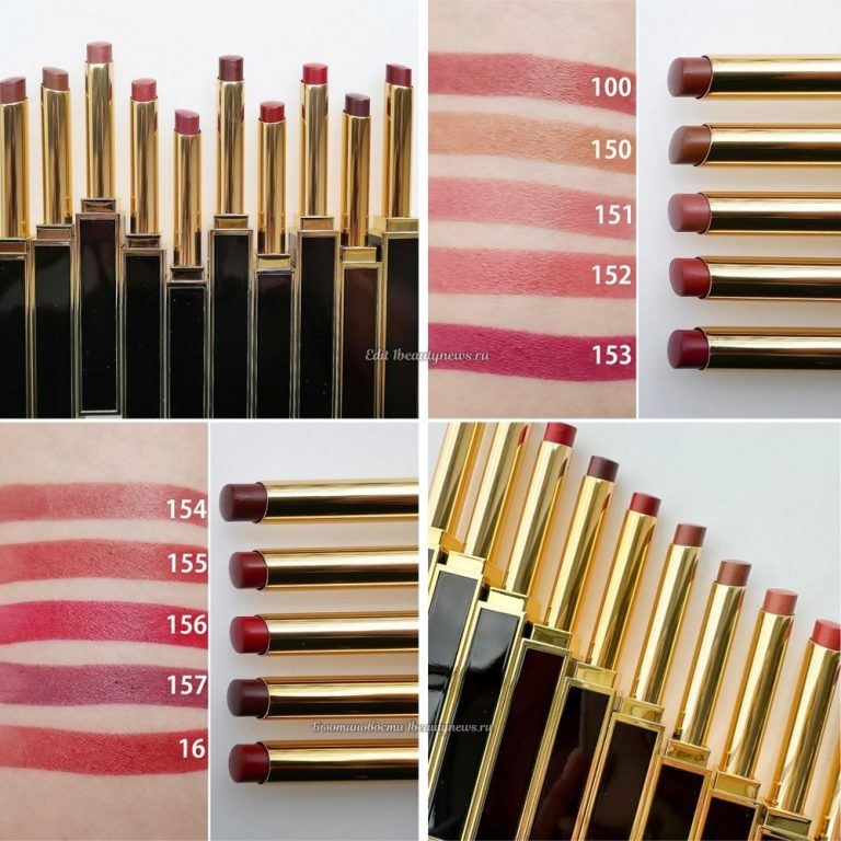 Свотчи новых губных помад Tom Ford Slim Lip Color Shine 2024 — Swatches