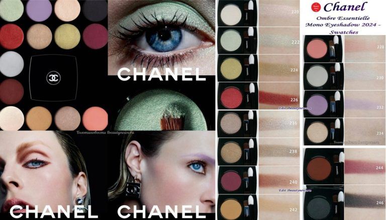 Свотчи новых теней для век Chanel Ombre Essentielle Mono Eyeshadow 2024 — Swatches